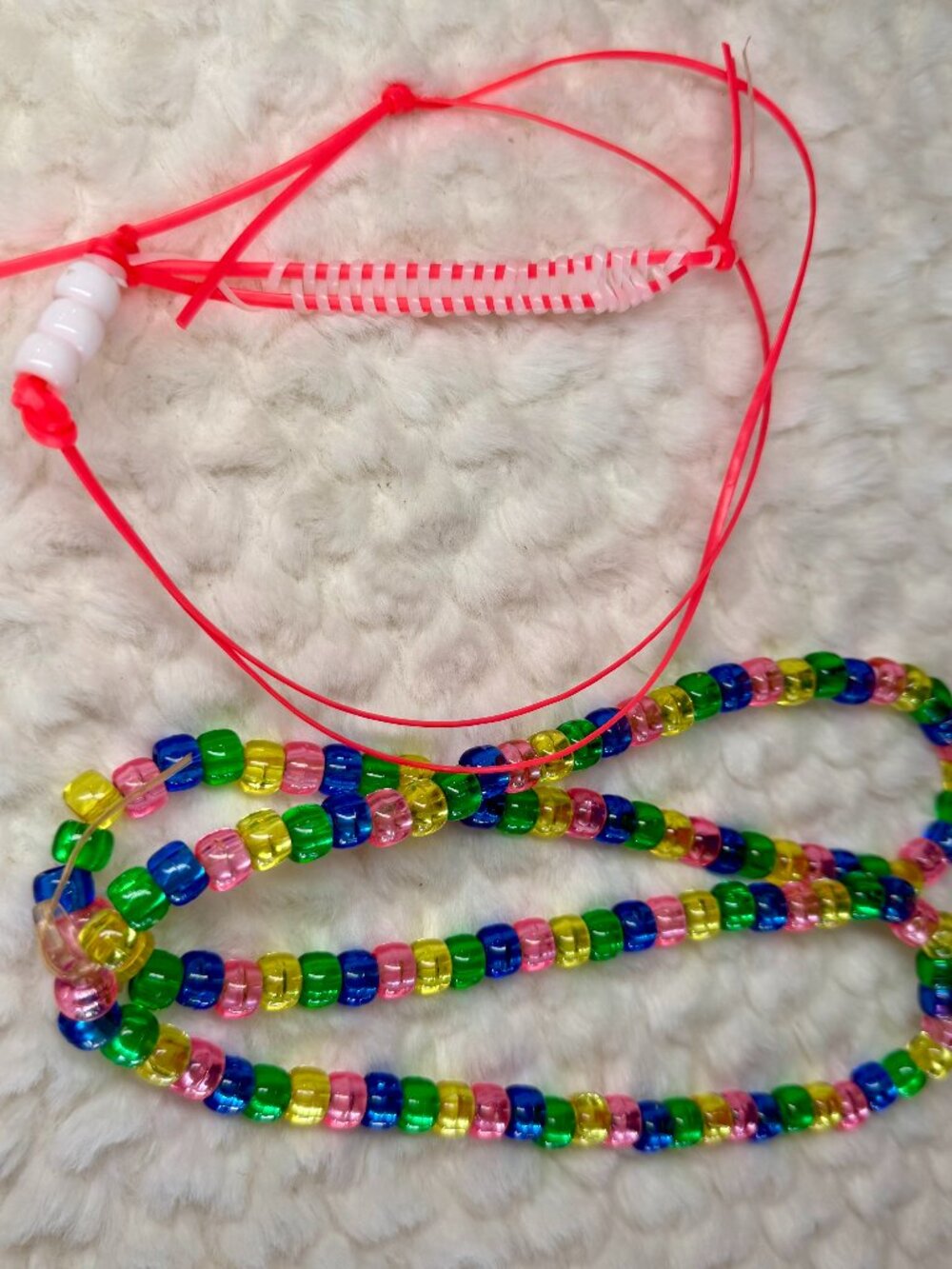 Vintage Pony Beads and Gimp Necklaces
